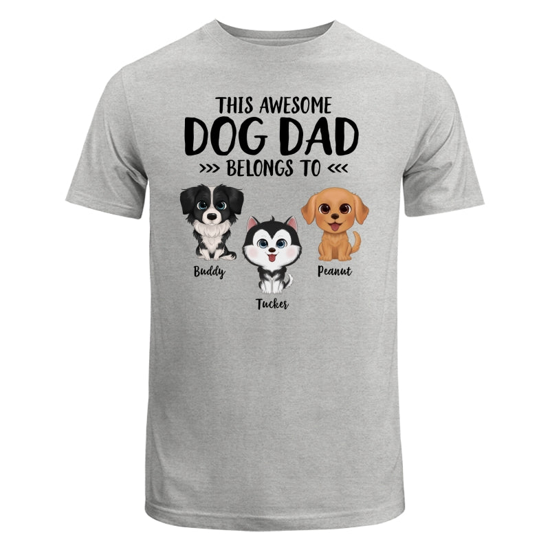 This Awesome Dog Dad Dog Mom Belongs To Watercolor Cute Dogs Personalized Shirt