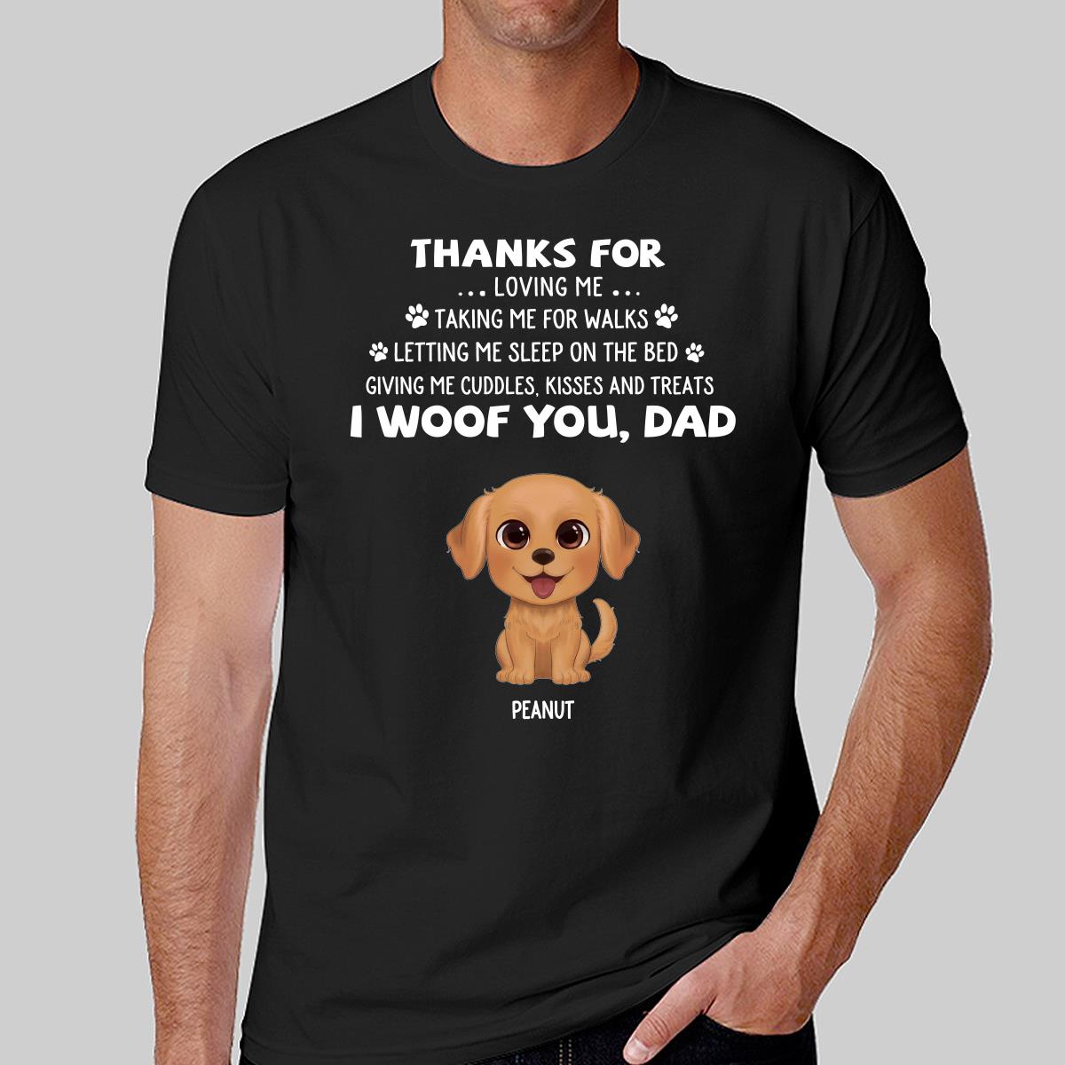 Watercolor Cute Dogs We Woof You Gift For Dog Mom Dog Dad Personalized Shirt