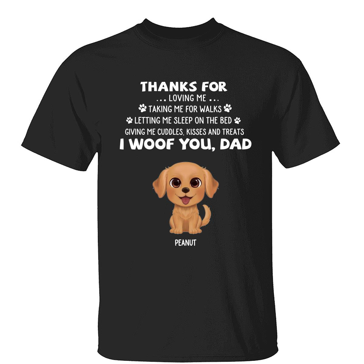 Watercolor Cute Dogs We Woof You Gift For Dog Mom Dog Dad Personalized Shirt