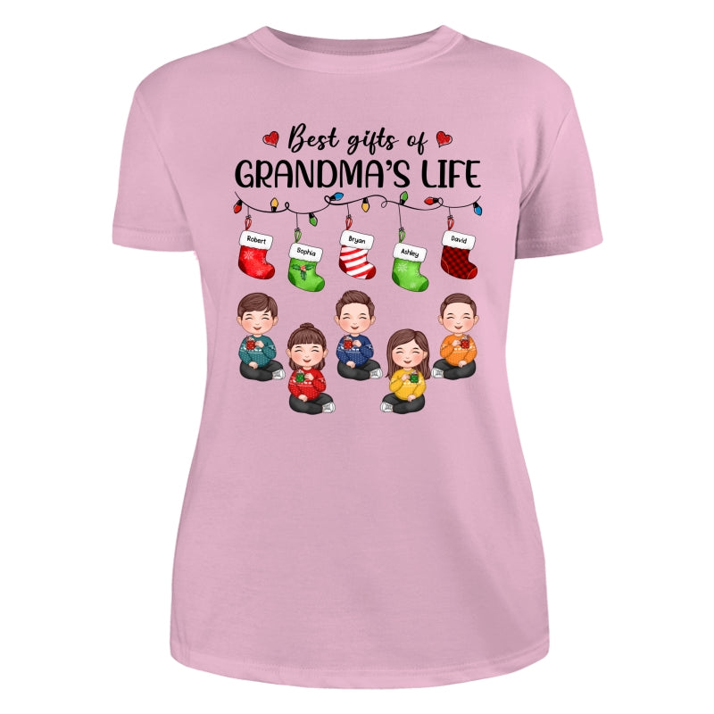 Christmas Stocking Best Gifts Of Grandma‘s Life Cute Kids Personalized Shirt