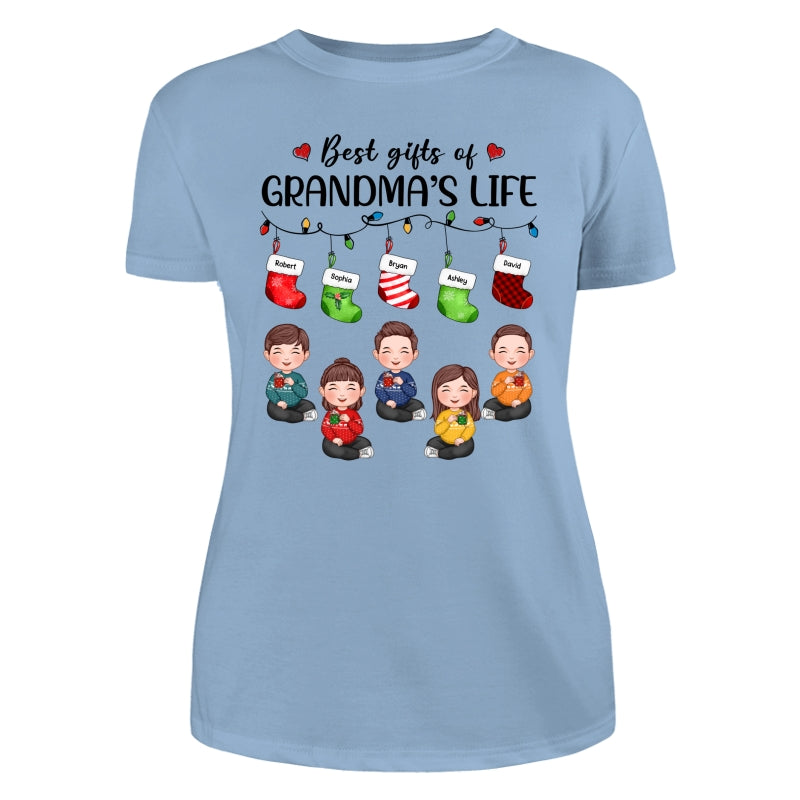 Christmas Stocking Best Gifts Of Grandma‘s Life Cute Kids Personalized Shirt