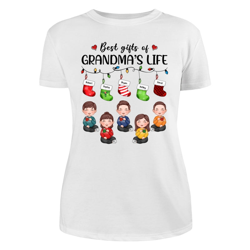 Christmas Stocking Best Gifts Of Grandma‘s Life Cute Kids Personalized Shirt