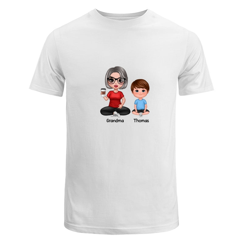 Doll Grandma Mom And Kids Sitting