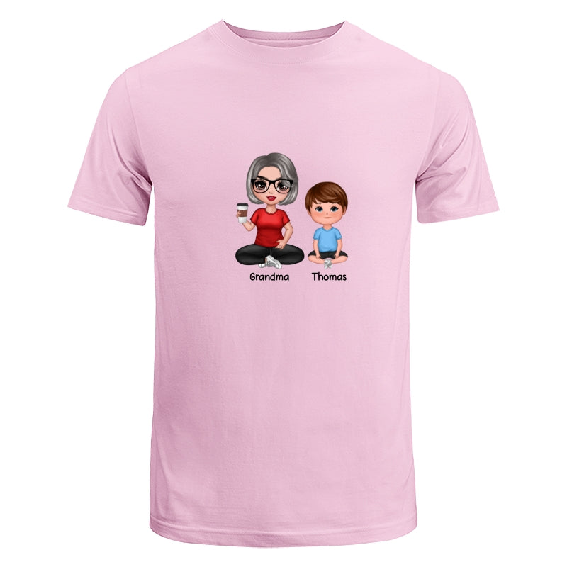Doll Grandma Mom And Kids Sitting