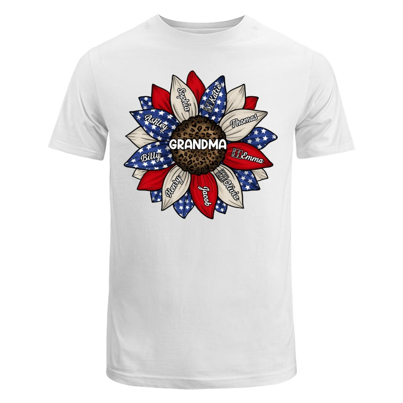 Grandma Leopard Nation Flag Sunflower Personalized Shirt