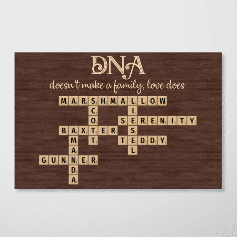 Copy of Family Forever Linked Together Crossword Puzzle Personalized Poster, Birthday Gift For Mom, Mother's Day Gift or Just Because