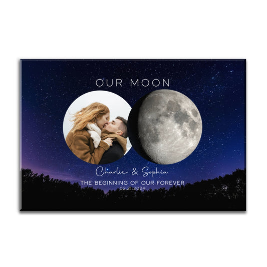 Amazon Our Moon Couple Custom Photo Moon Phase Art Anniversary Gift For Him, Gift For Her Wedding Gift Personalized Poster