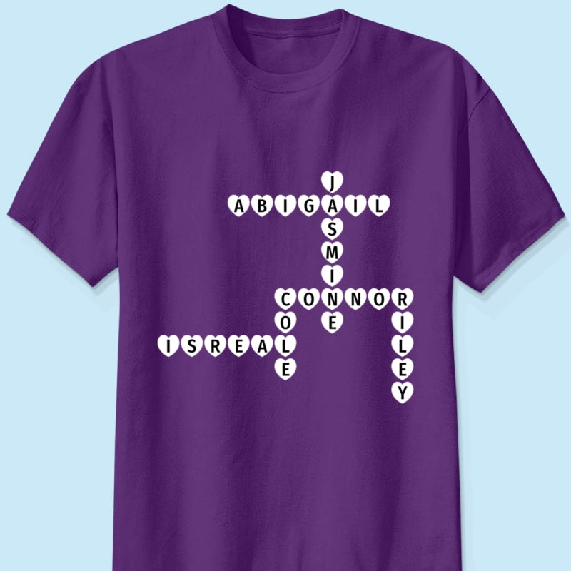 Copy of The Greatest Gift You Ever Know Crossword Puzzle Art Gift For Grandma Personalized Shirt
