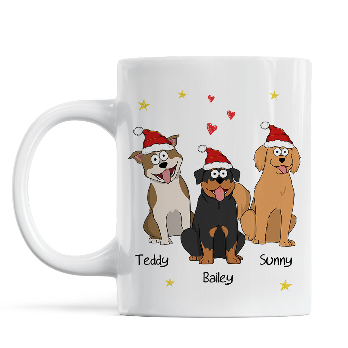 Merry Kristmus To The Bestist Dog Dad Dog Mom Funny Dog Cartoon Personalized Mug