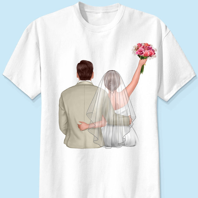 Groom And Bride Sitting