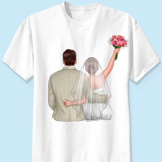 Groom And Bride Sitting