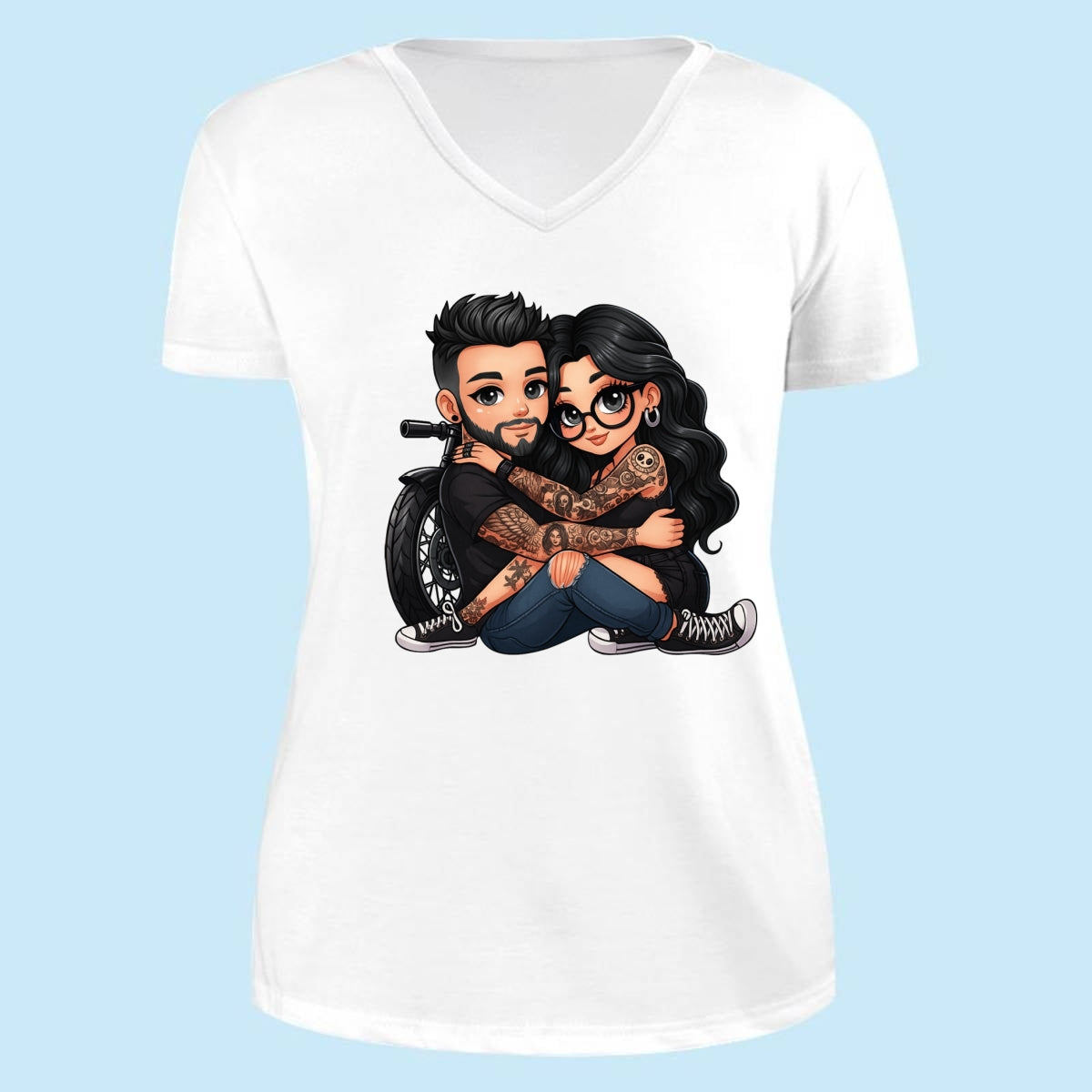 ltrang test - Biker 3D Cartoon Effect Couple