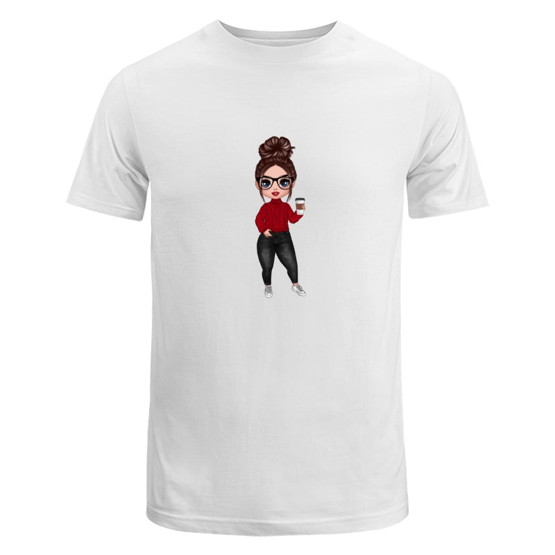Doll Mom Standing Dad Grandpa And Kids Hands Outline Personalized Shirt