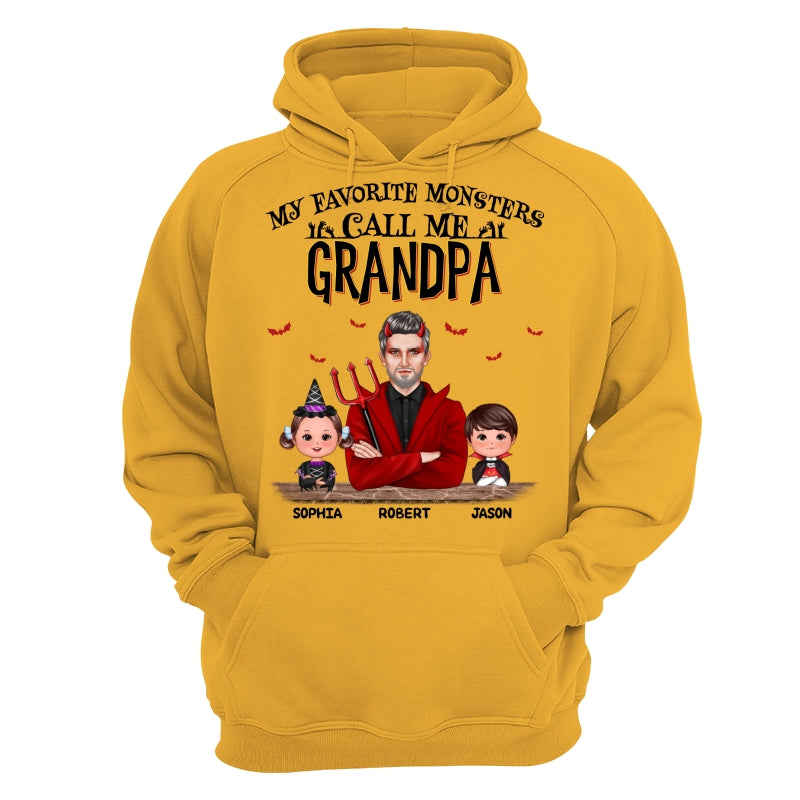 Halloween Favorite Monsters Call Me Dad Grandpa Personalized Shirt