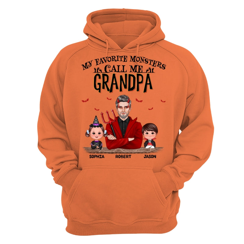 Halloween Favorite Monsters Call Me Dad Grandpa Personalized Shirt