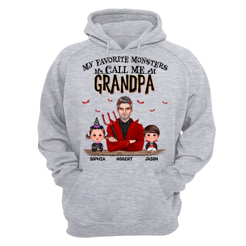 Halloween Favorite Monsters Call Me Dad Grandpa Personalized Shirt