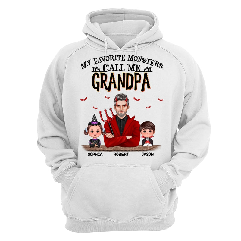 Halloween Favorite Monsters Call Me Dad Grandpa Personalized Shirt