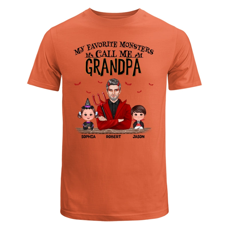 Halloween Favorite Monsters Call Me Dad Grandpa Personalized Shirt