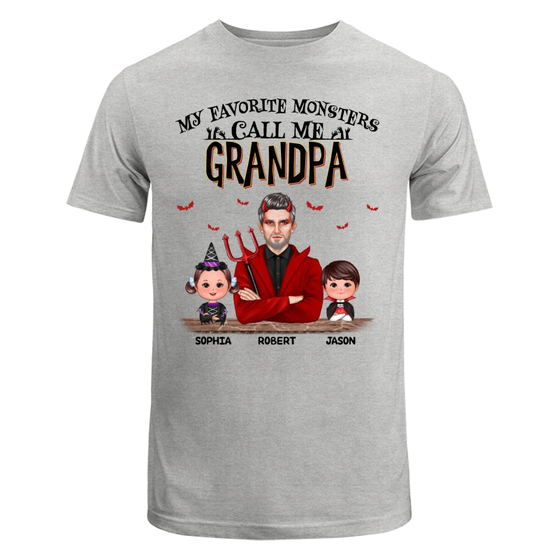 Halloween Favorite Monsters Call Me Dad Grandpa Personalized Shirt