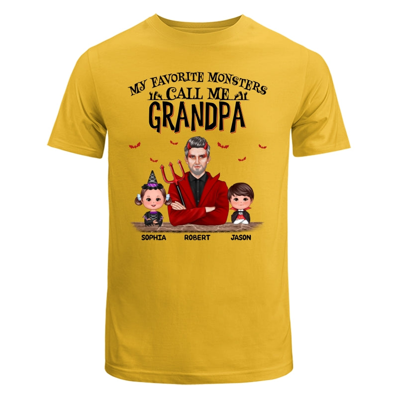 Halloween Favorite Monsters Call Me Dad Grandpa Personalized Shirt