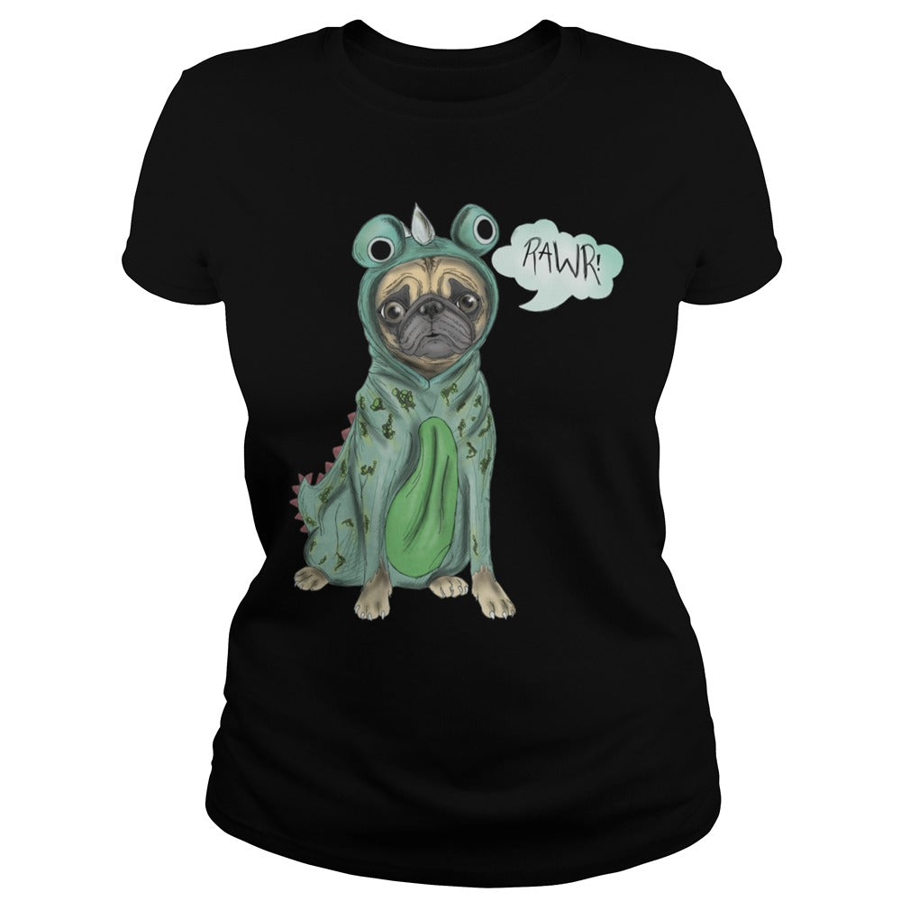 Pugsaurus Pug Dog Hoodie Papa Mama Men Women Dogs Lovers Sunfrog Hoodie