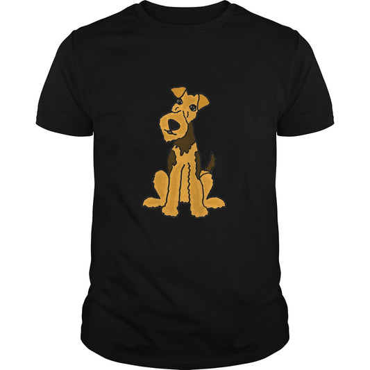 Funny Funky Airedale Puppy Dog Original Art tshirt anime , dogs , pets