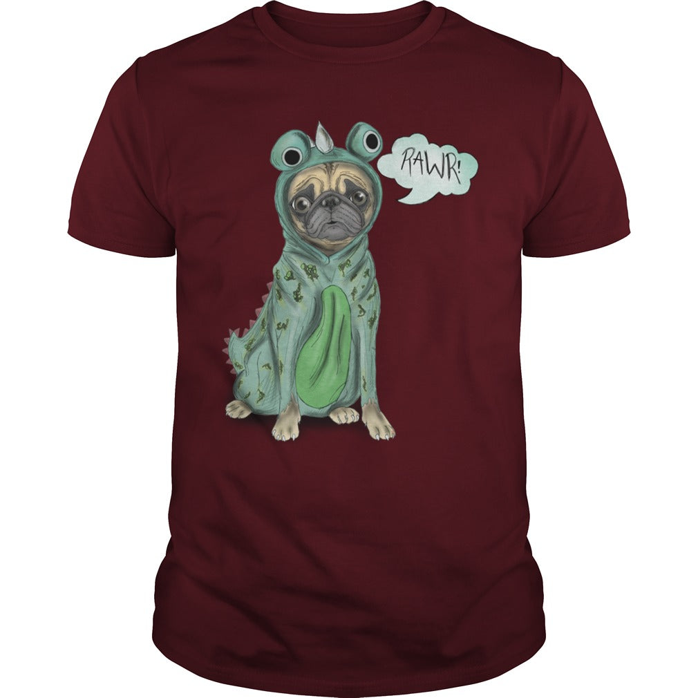 Pugsaurus Pug Dog Hoodie Papa Mama Men Women Dogs Lovers Sunfrog Hoodie