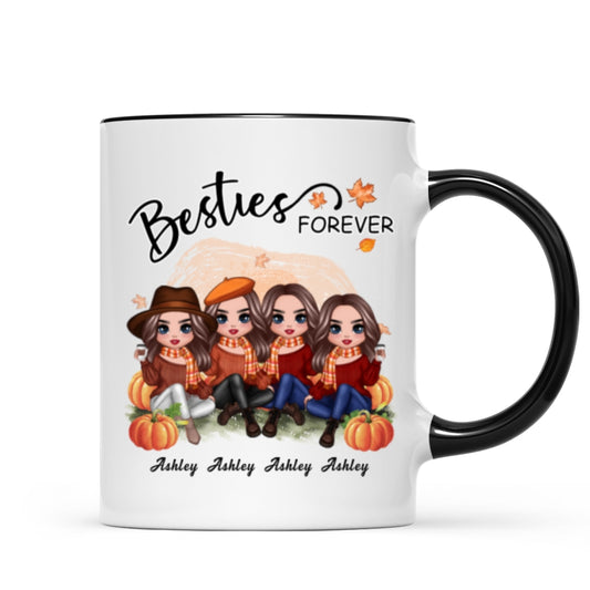 Doll Best Friends In The Pumpkin Patch Personalized Mug