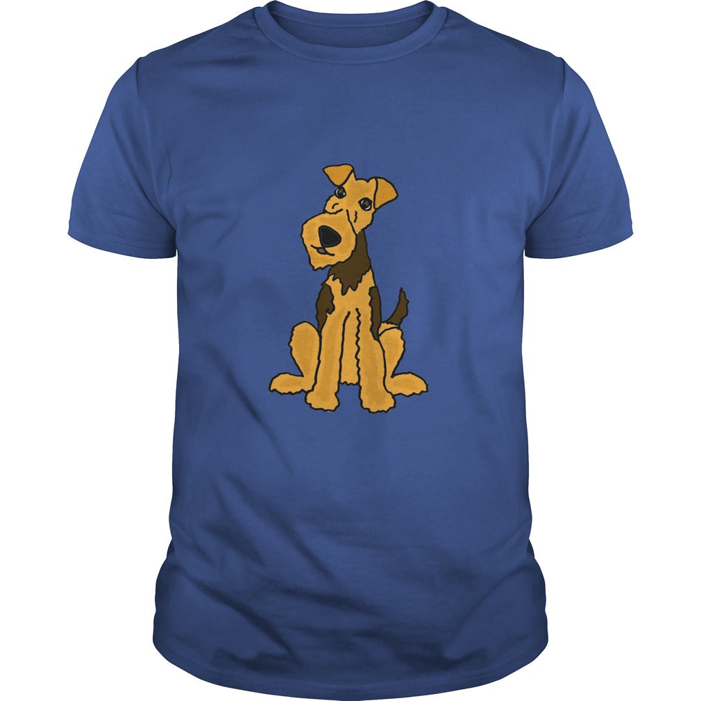 Funny Funky Airedale Puppy Dog Original Art tshirt anime , dogs , pets