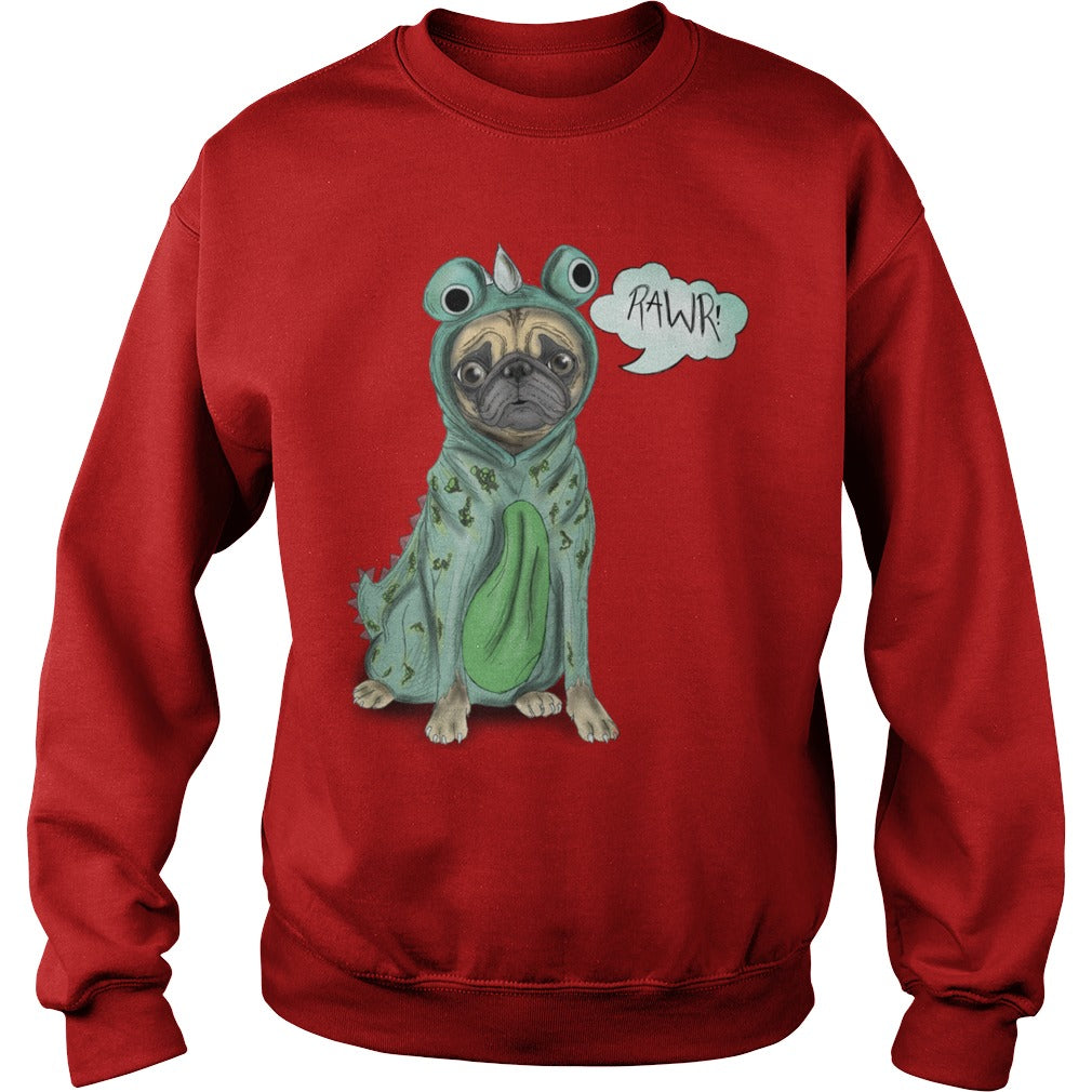 Pugsaurus Pug Dog Hoodie Papa Mama Men Women Dogs Lovers Sunfrog Hoodie