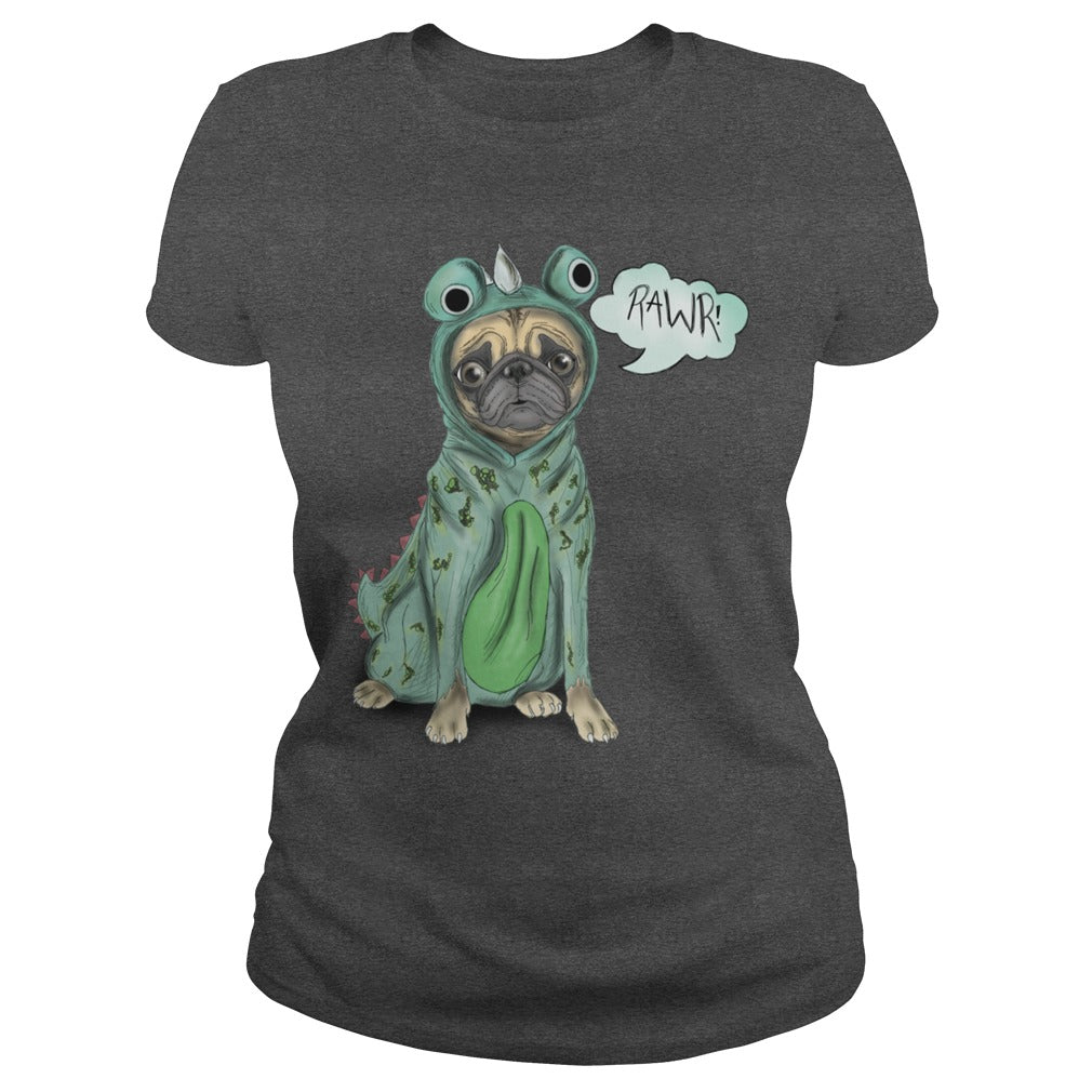Pugsaurus Pug Dog Hoodie Papa Mama Men Women Dogs Lovers Sunfrog Hoodie