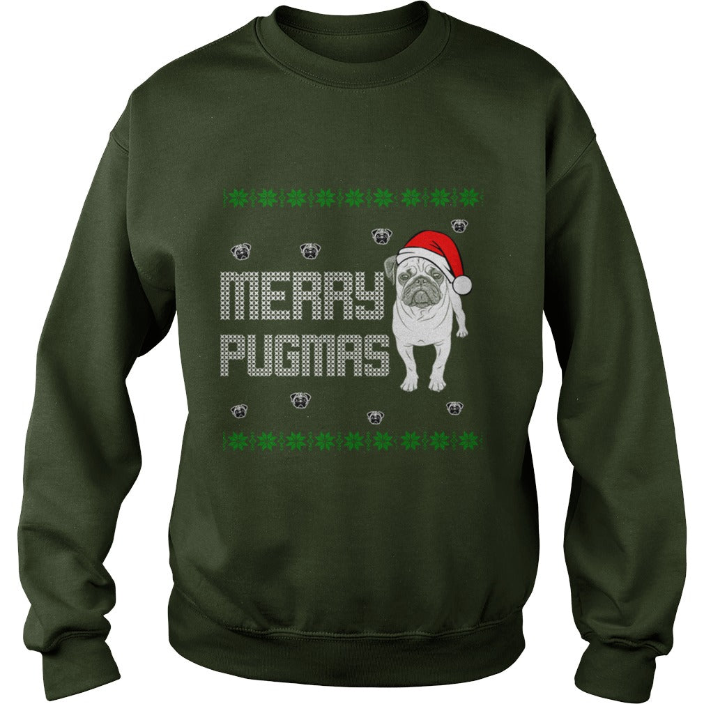 Merry Pugmas Pug Dog Papa Mama Men Women Dogs Lovers Sunfrog Hoodie