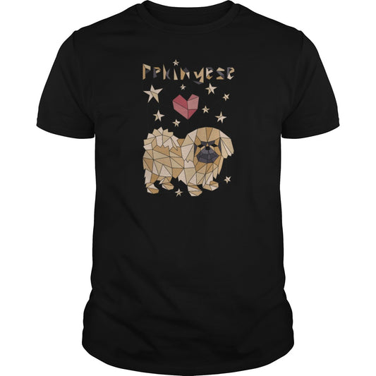 Geometric Pekingese T Shirt
