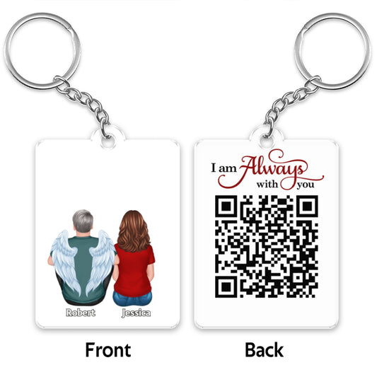 TEST_Blossom Tree Family Memorial Remembrance Keepsake Voice Message QR Code Personalized Acrylic Keychain