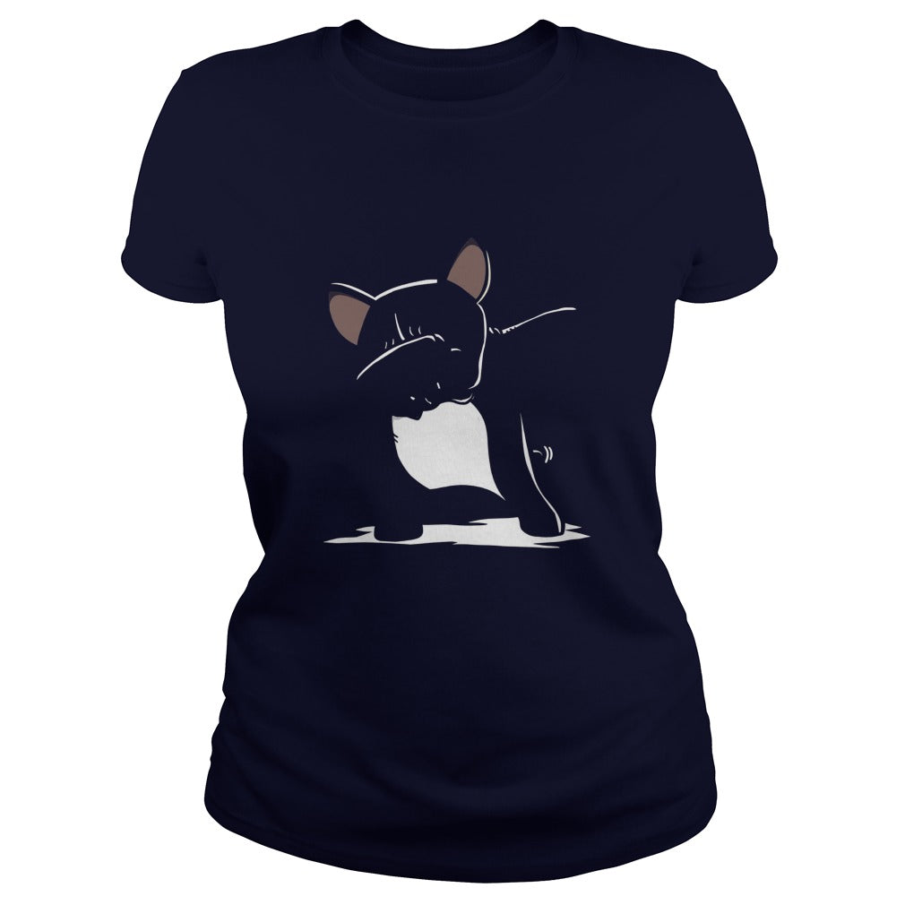 french bulldog cute dabbing t shirt funny dab dance gift 7np Black