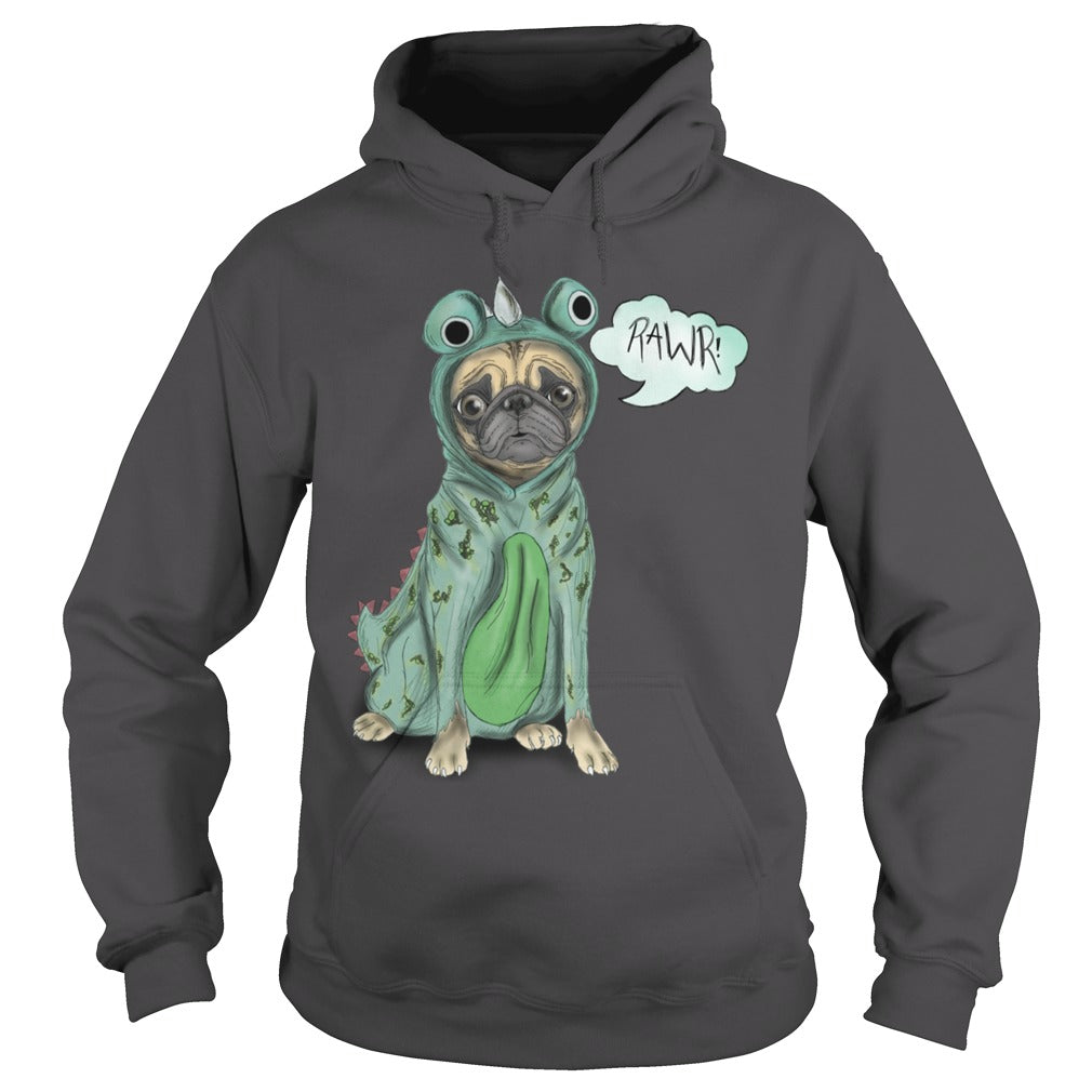 Pugsaurus Pug Dog Hoodie Papa Mama Men Women Dogs Lovers Sunfrog Hoodie
