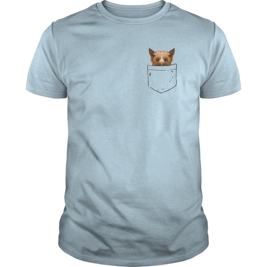 Yorkie in pocket T shirt