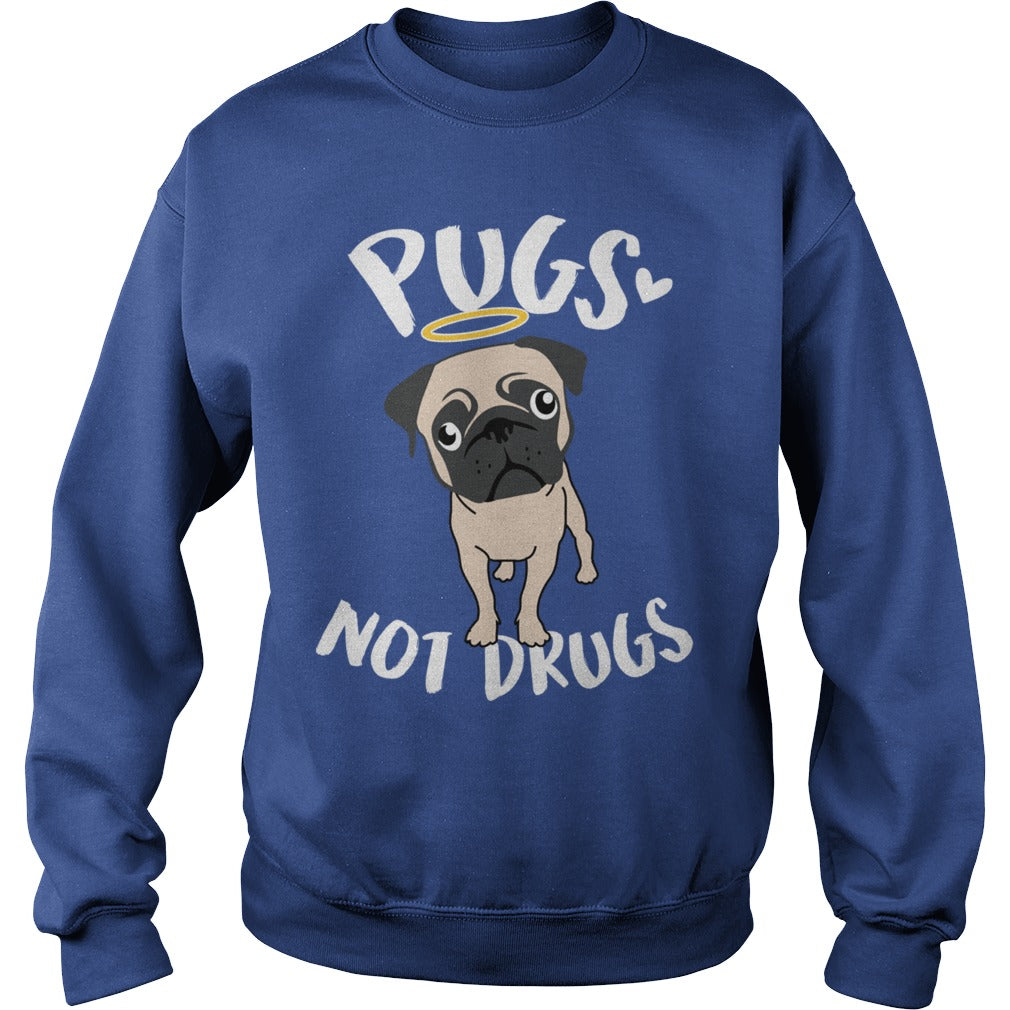 Pugs Not Drugs Pug Dog Hoodie Papa Mama Men Women Dogs Lovers Sunfrog Hoodie