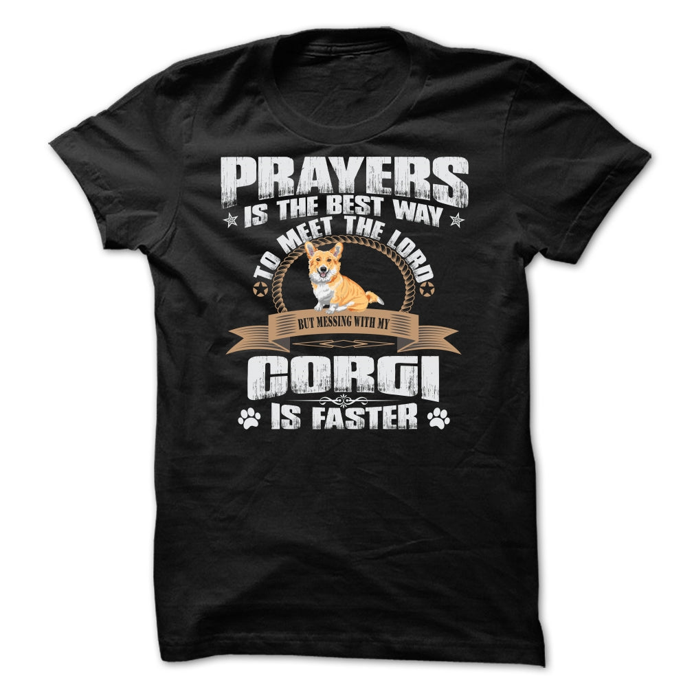 BUT MESSING MY CORGI IS FASTER TSHIRTS