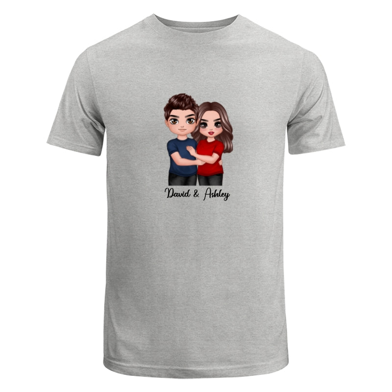 Embracing Doll Couple Dad Grandpa And Kids Hands Outline Personalized Shirt