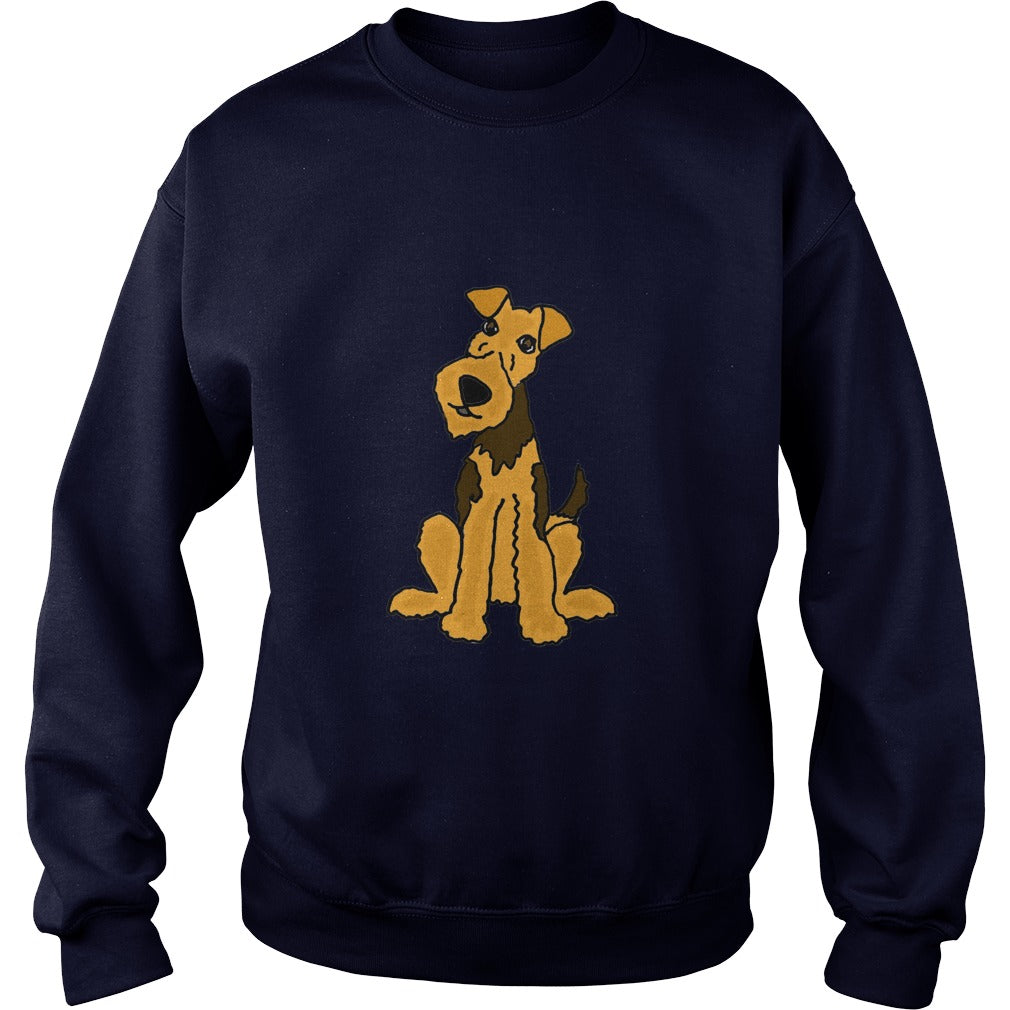 Funny Funky Airedale Puppy Dog Original Art tshirt anime , dogs , pets