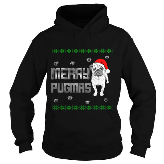 Merry Pugmas Pug Dog Papa Mama Men Women Dogs Lovers Sunfrog Hoodie