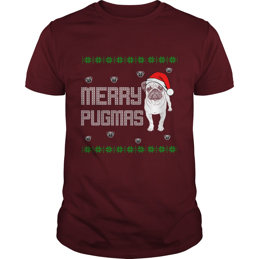 Merry Pugmas Pug Dog Papa Mama Men Women Dogs Lovers Sunfrog Hoodie