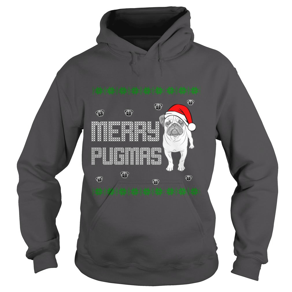Merry Pugmas Pug Dog Papa Mama Men Women Dogs Lovers Sunfrog Hoodie