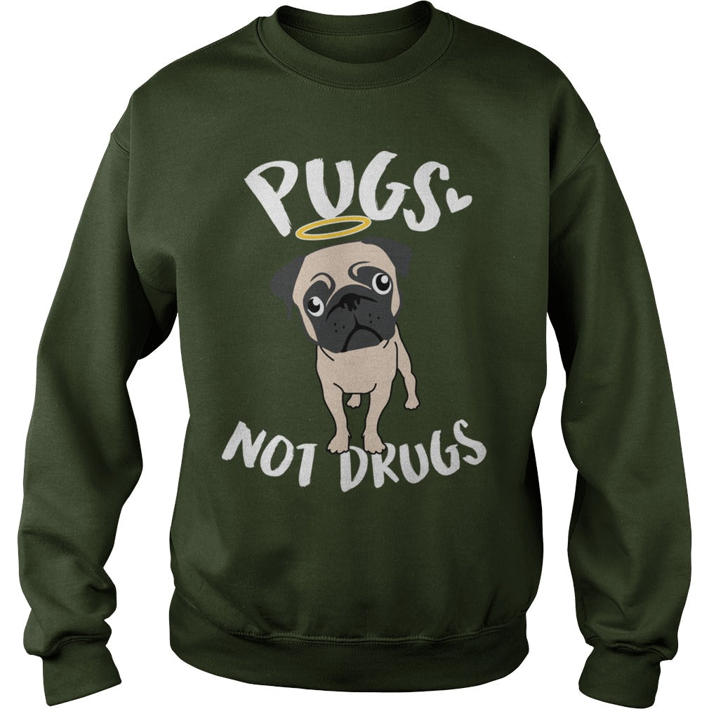Pugs Not Drugs Pug Dog Hoodie Papa Mama Men Women Dogs Lovers Sunfrog Hoodie