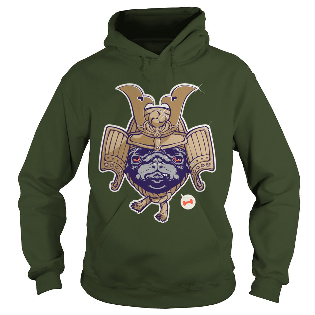 Samurai Pug Dog Hoodie Papa Mama Men Women Dogs Lovers Sunfrog Hoodie