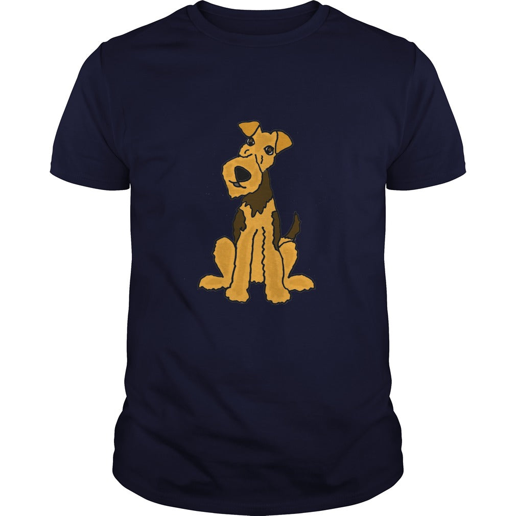 Funny Funky Airedale Puppy Dog Original Art tshirt anime , dogs , pets