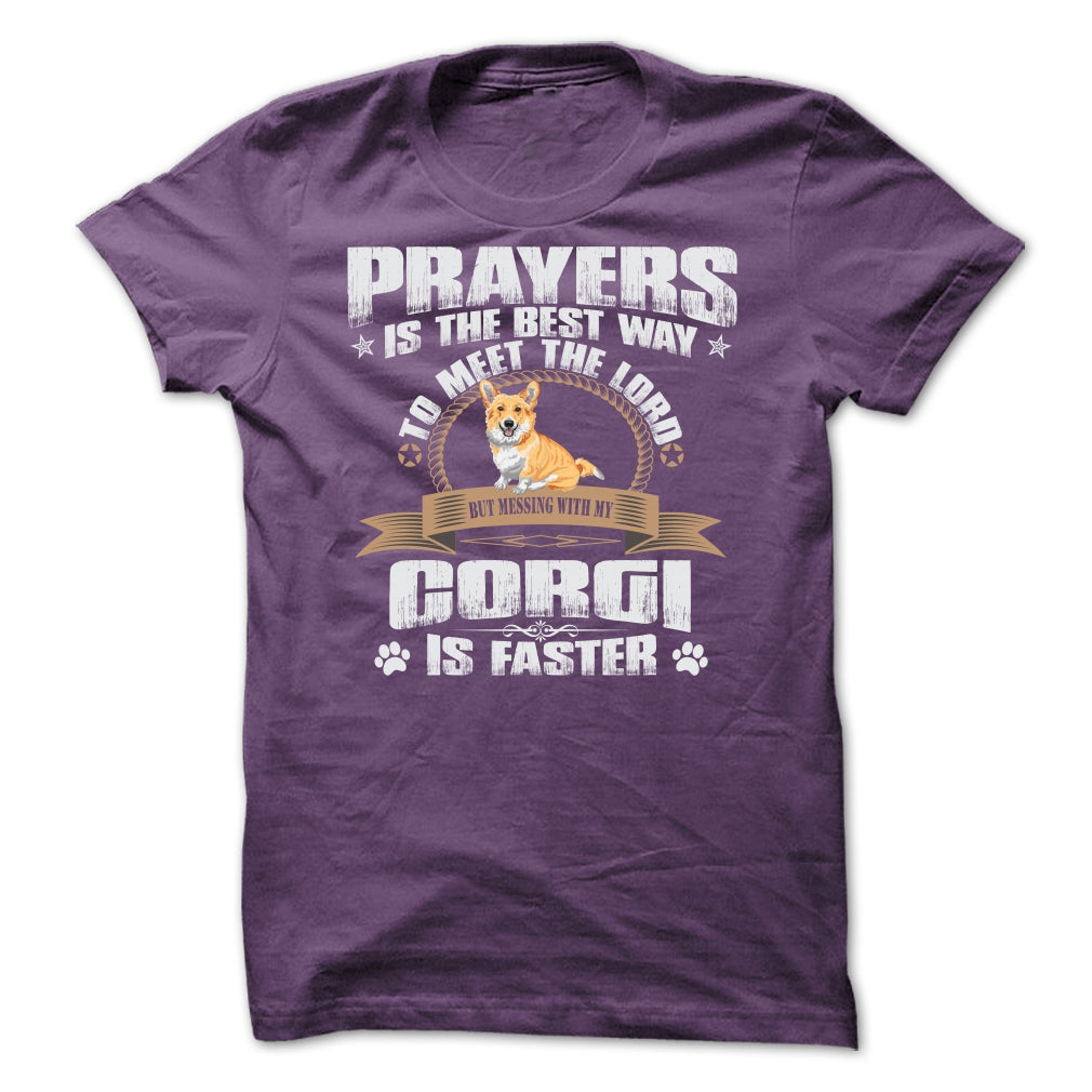BUT MESSING MY CORGI IS FASTER TSHIRTS
