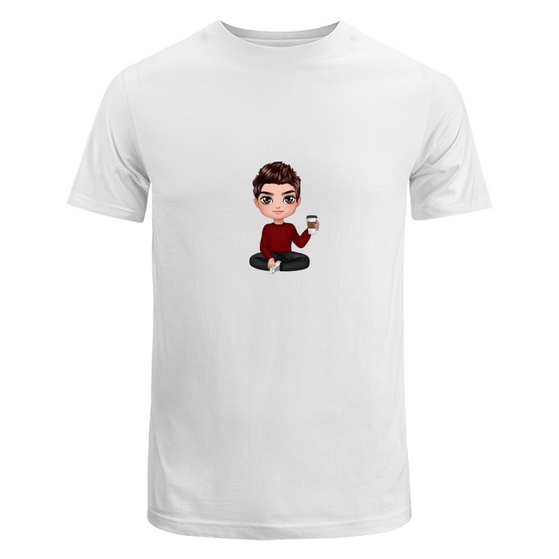 Doll Man Woman Sitting Dad Grandpa And Kids Hands Outline Personalized Shirt