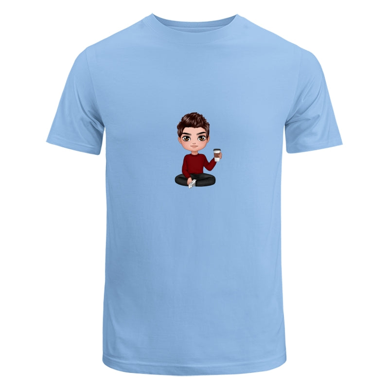 Doll Man Woman Sitting Dad Grandpa And Kids Hands Outline Personalized Shirt